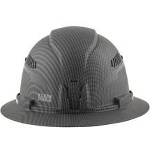 Klein Tools 60347 Hard Hat, Vented Full Brim, Class C, Premium KARBN Pattern