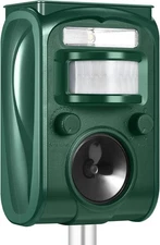 Cat Repeller Outdoor - Ultrasonic Animal Repeller Solar Powered - Waterproof ...