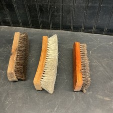 Vintage Horse Hair Shoe Shining Polish Brushes Set Of 3 Free Shipping