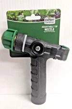 Expert Gardener Adjustable Flow Tip Fireman Watering Nozzle Black Green NEW
