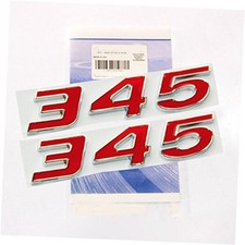 2pack Red Oem 345 Emblem Badges 3d Logo Compatible With 300c Chrome With Red