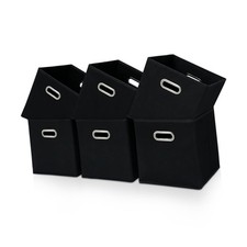 Black Fabric Cubby Storage Bins,13x13x13 Inches ,Cube Organizer Bin... Fast Ship