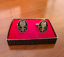 Two Vintage Cufflinks Set - Gold and Silver Tone  - Sargent Keso Keys