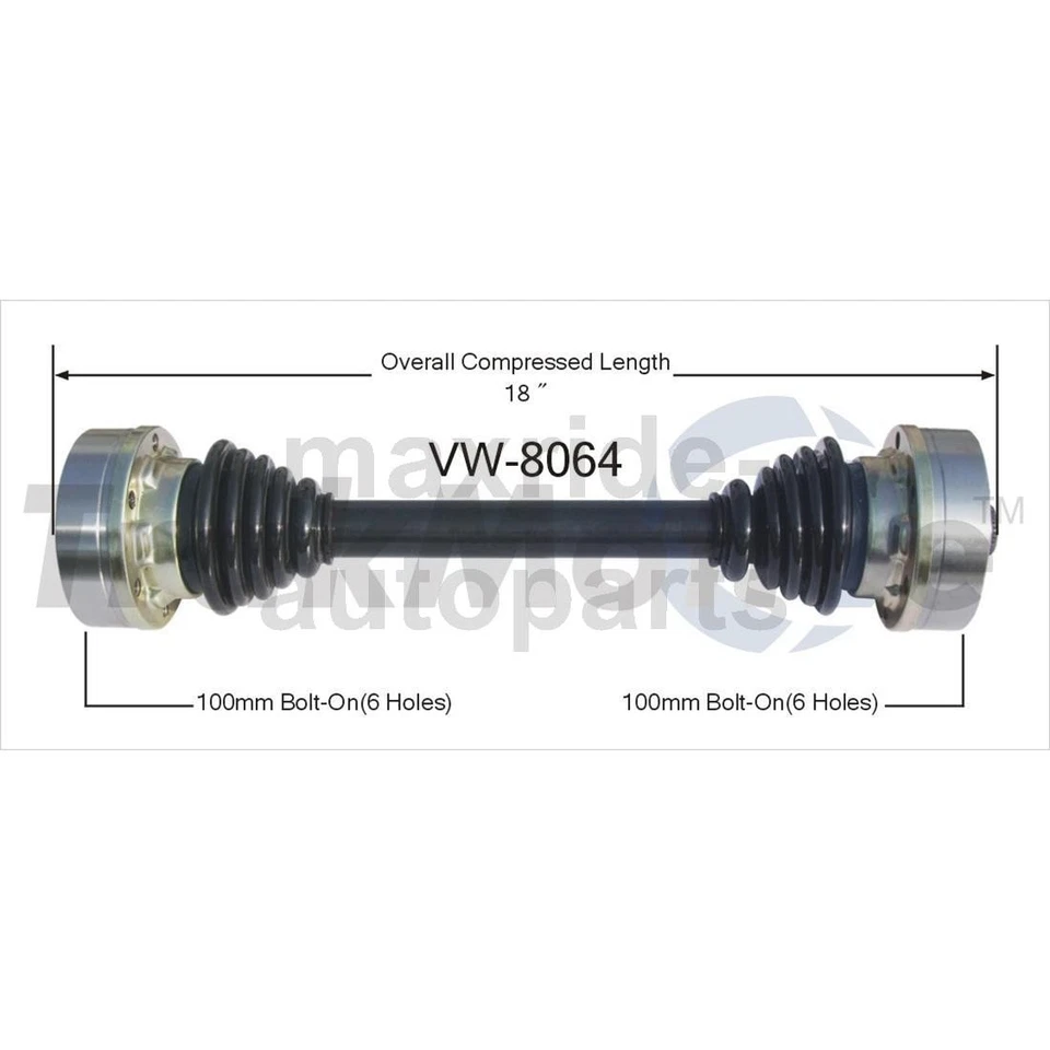 后乘客司机侧 CV 轴接头适用于 1975 年大众运输车 — 第 2/3 张图片