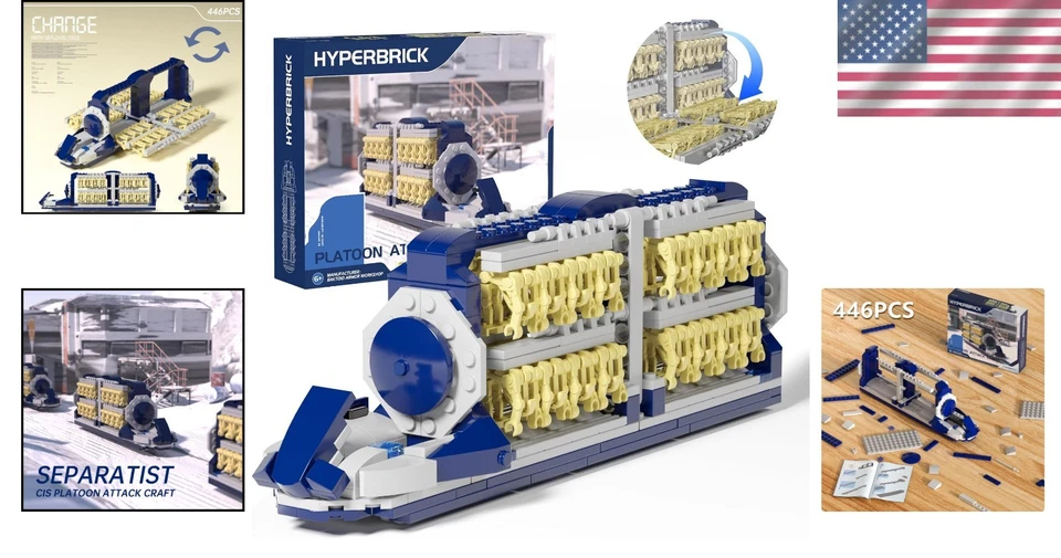 Ultimate Battle Pack: 33 Battle Droids & Pilot with Interlocking Craft Toy Set - Image 2 of 4