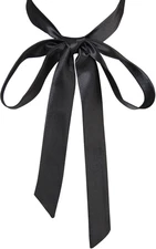 Bow Tie for Women, Satin Ribbon Girls Self-Tie Bowtie for Uniform, School, Weddi