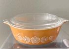 Vintage PYREX Butterfly Gold Casserole Dish With Lid. #471