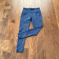 Manduka Women's Sz.M Blue/Black High Waist Leggings Yoga Gym Athleisure