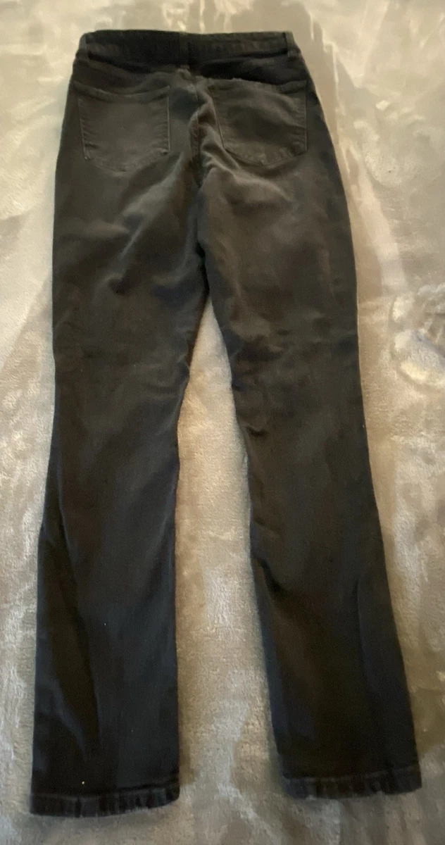 Pantalones de mezclilla ajustados Forever 21 premium negros talla 30 desgastados para mujer