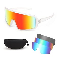 Sports Cycling Sunglasses 4 Lenses Baseball Fishing Ski Running Trekking Golf...