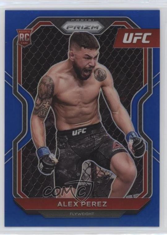 2021 Panini Prizm UFC Blue Prizm /199 Alex Perez #26 Rookie RC 05gy