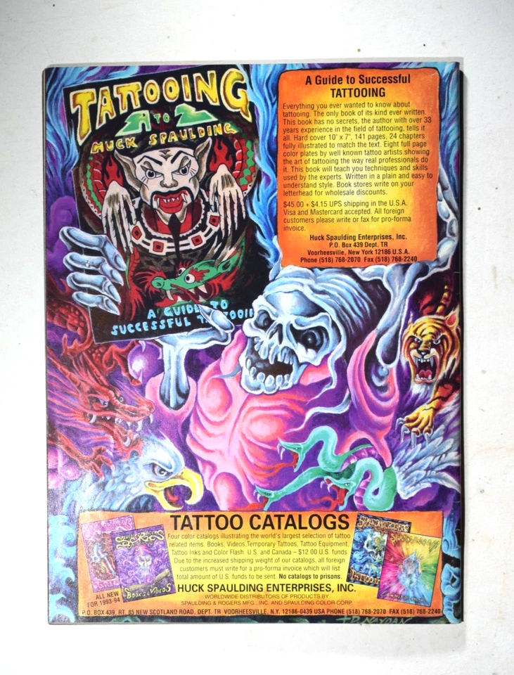 SKIN ART magazine Your Personal Design Source Incredible Strange Tattoos 08/94 - Image 2 of 2