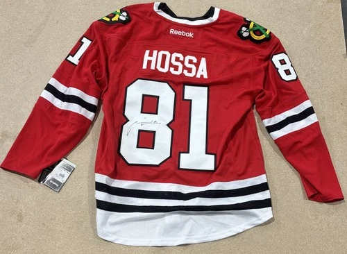 Marian Hossa Signed Authentic Reebok Hockey Jersey 52 Signed Chicago Blackhawks