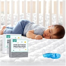 Noiseless Fitted Mattress Pad Cover for Crib/Toddler