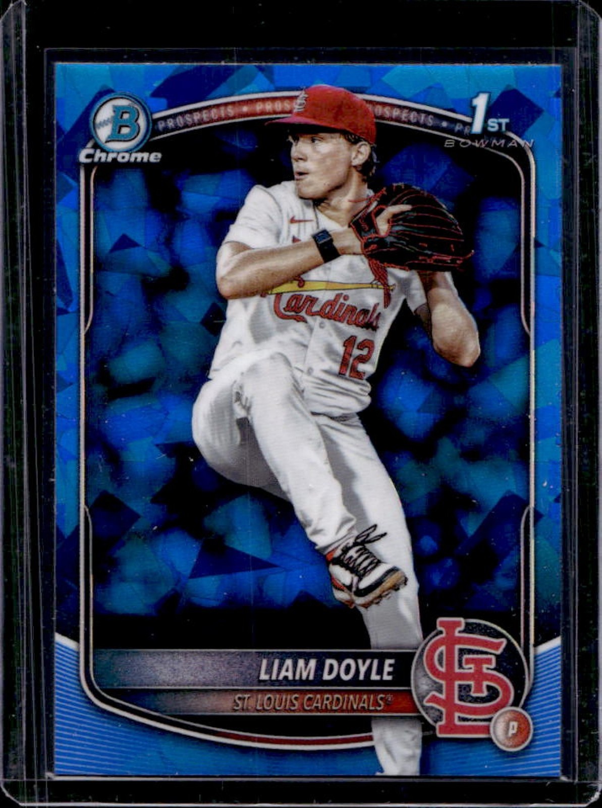 2025 Bowman Draft Sapphire Liam Doyle Chrome 1st Prospect #BDC-12 Cardinals