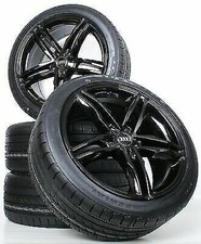 4 Neue Alufelgen Typ AUDI 18 Zoll Schwarz Poliert A3 A4 A5 A6 A7 TT Q3 Q5