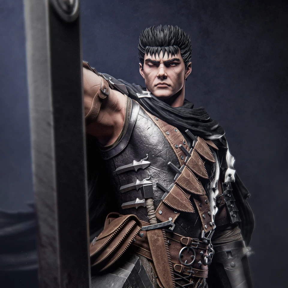 Guts - Berserk action figure in resina dipinta a mano consegna 30 - 90 g - Immagine 3 di 4