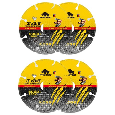 #ad #ad Diamond Cut off Wheel Metal Cut Off 3 Inch with 5000 Cuts on Rebar 3 8quot; Arbor $16.79