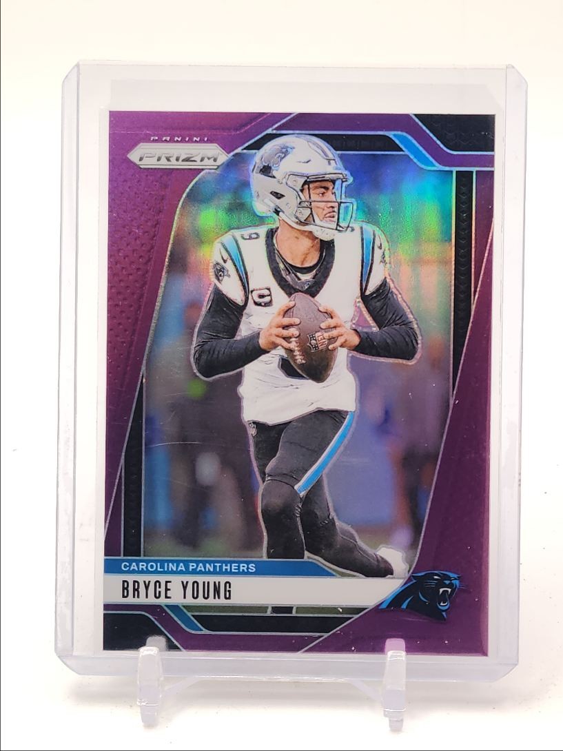 BRYCE YOUNG 2024 PANINI PRIZM FOOTBALL PURPLE PANTHERS #37 /125 Q5361