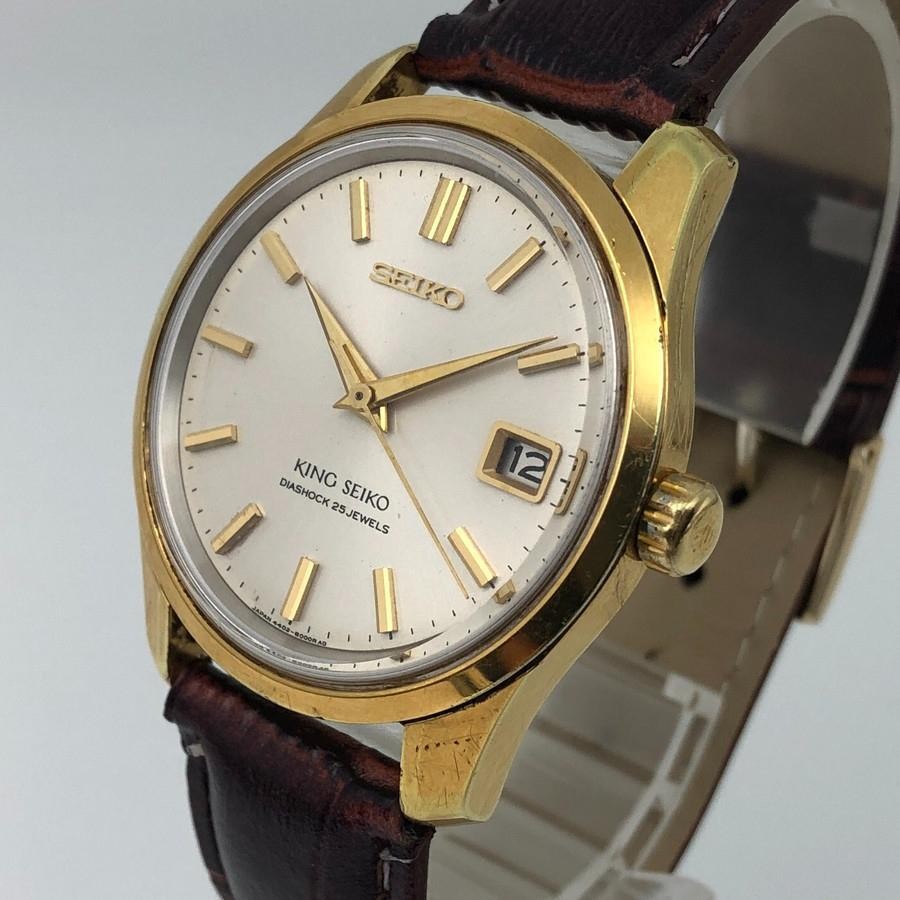 KING SEIKO 手巻き時計 44KS 4402-8000 キングセイコー 4402-8000 44KSデイト 前期型 盾メダリオン 手巻