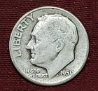 1950-D Roosevelt Dime Silver, Free Shipping