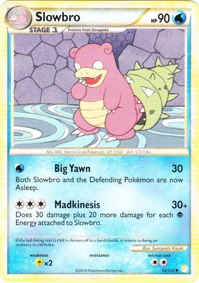 Slowbro - 52/123 - Uncommon - NM - HeartGold SoulSilver
