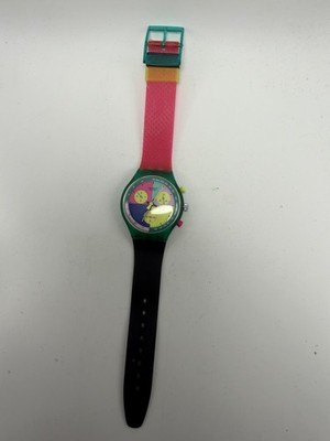 Swatch Flash Arrow SCL100 New Battery AG1990 1991 Vintage 37MM 7.75'' Swiss