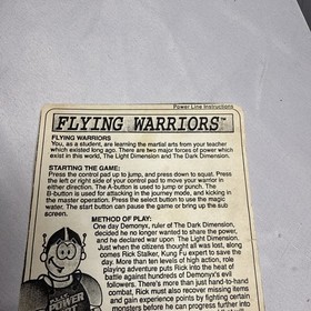 NES Nintendo FLYING WARRIORS Complete CIB Boxed Super nice box