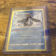 Empoleon Brilliant Stars 037/172 Reverse Holo Ships In Top Loader NM/M