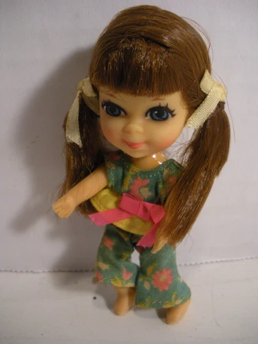 Vintage 1968 Mattel Liddle Kiddles Doll Slipsy Sliddle w/ Clothes