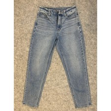 American Eagle Outfitters Womens Jeans Light Wash High Rise Mom Jeans Size 0
