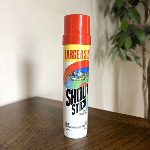 Vintage Shout Stick Laundry Stain Remover 4.4 oz Stick Larger Size Partial READ