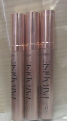 Loreal Real Voluminous Lash Paradise Mascara Black 3 Pack Full Size