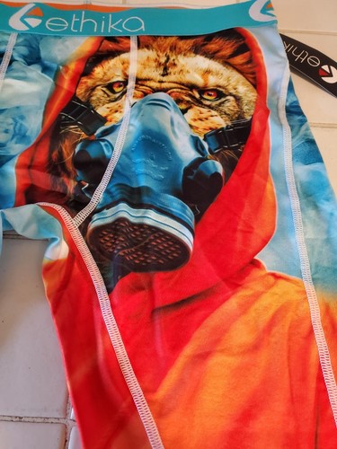 Ethika Staple Boxer Briefs SHOTGUN Aqua Lion Wave Medium Underwear Brand New M - Picture 7 of 7