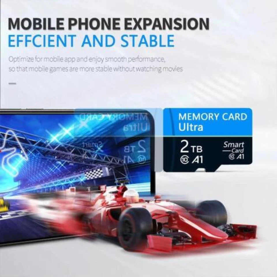 2TB Memory Micro Card High Speed S-D Card Flash Tf Me Phone Camera Universal New - Image 4 of 4