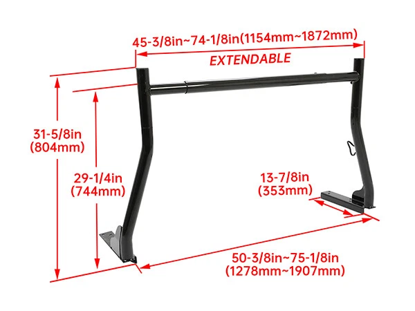 Universal Para Camioneta Escalera Estante Cama Kayak 800lbs Ajustable Resistente Foto 2 de 4
