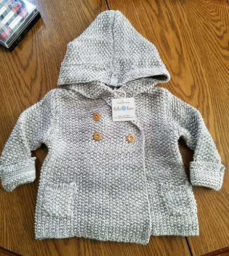 Nuevo con etiquetas Beba Bean Infantil Ganchillo Tejido Con Capucha Suéter  Talla 6-12 meses | eBay