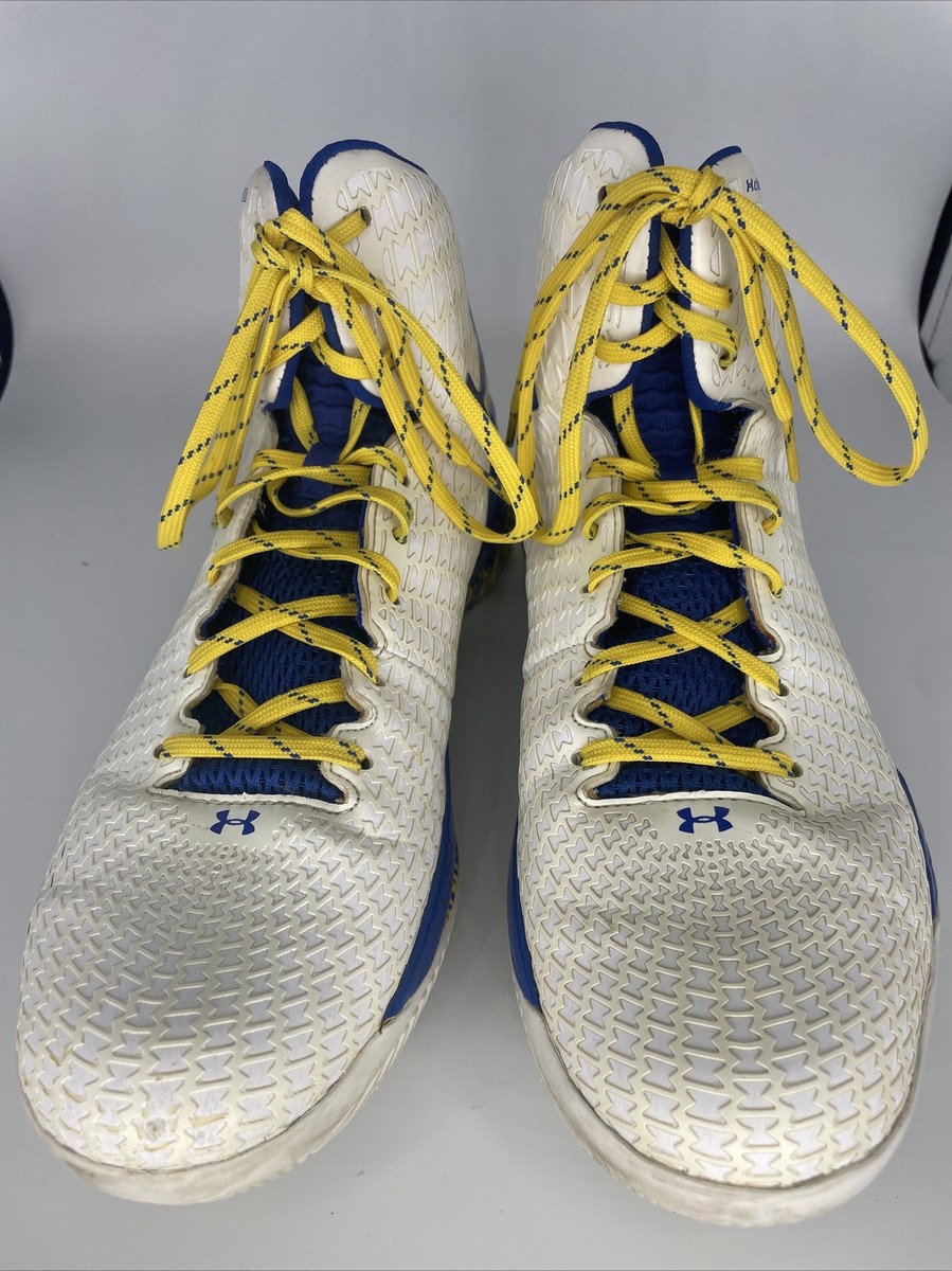 10.5 UNDER ARMOUR CLUTCHFIT DRIVE CURRY 2014 Mens WHITE BLUE 10.5 UNDER ARMOUR CLUTCHFIT DRIVE CURRY 2014 Mens WHITE BLUE