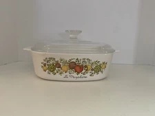 Corning Ware SPICE OF LIFE La Marjolaine Casserole Dish  A-2-B 2 Quart no chips