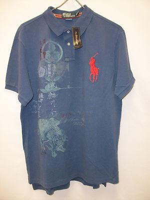 Polo Ralph Lauren Custom Fit Big Pony Shirt Blue Red Olive Gn