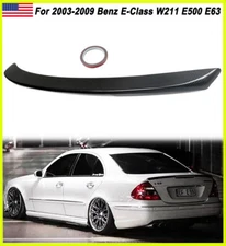 For 02-09 Benz W211 Sedan E300 E350 A Style Trunk Spoiler Wing Carbon Pattern