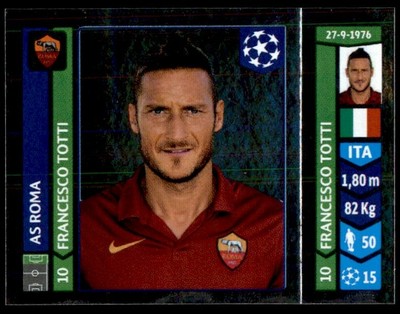 Panini Champions League 2014 15 Francesco Totti As Roma No 408 Ebay