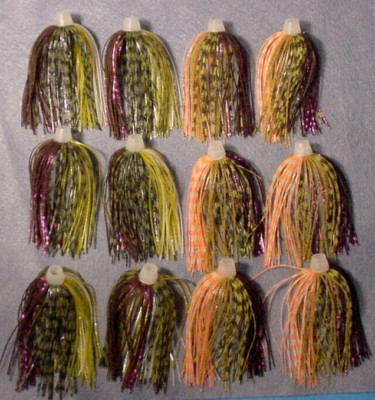 12 ~ BIO-FLEX  Silicone Spinnerbait Skirts *Pro-Tie ~ 2 Bluegill Colors 6 each ~