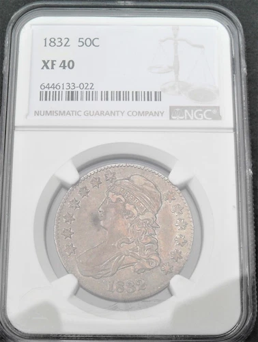 1832  50 C , NGC  XF 40  , nice silver coin         #1095