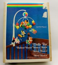 Vintage Dolly Toy Musical Mobile Balloon Vendor Baby Crib Toy