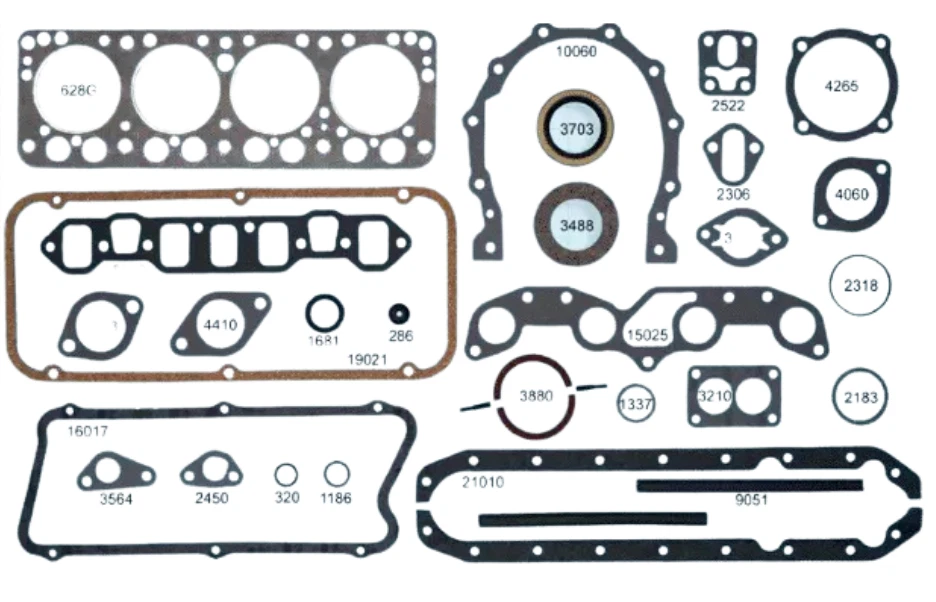 Conjunto de coletor e junta de temporização 1955 Dodge Plymouth Savoy V8 cabeça da bomba de óleo do motor - Imagem 2 de 4