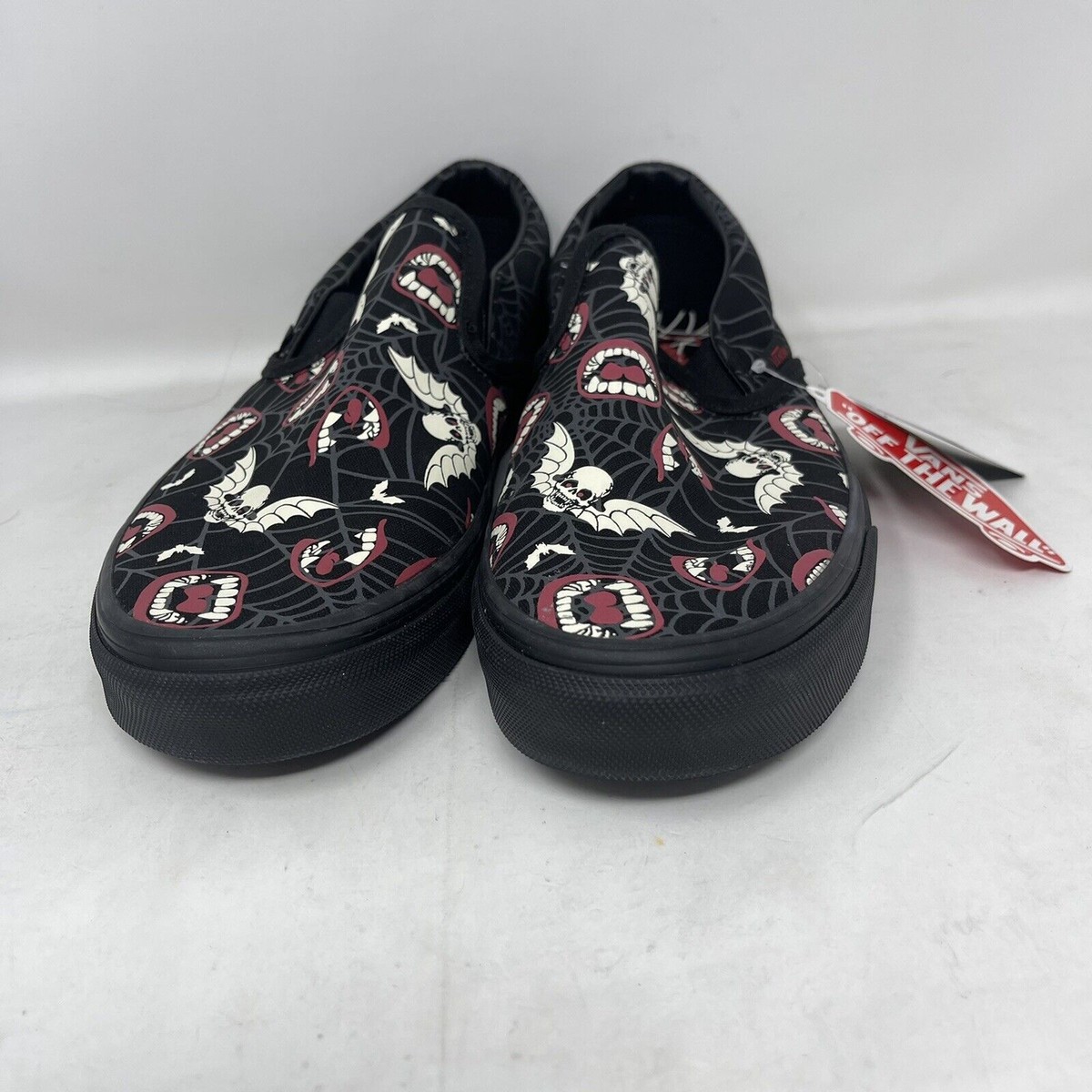New Vans Slip On Glow in the Dark Frights Black Halloween Men\'s Sizes 12 Rare New Vans Slip On Glow in the Dark Frights Black Halloween  main image 2