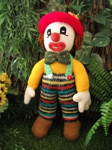 knitted clown doll