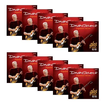 GHS Strings GB-DGG-10 SET Dave Gilmour Electric Guitar Strings, 10 SETS, 10.5-50