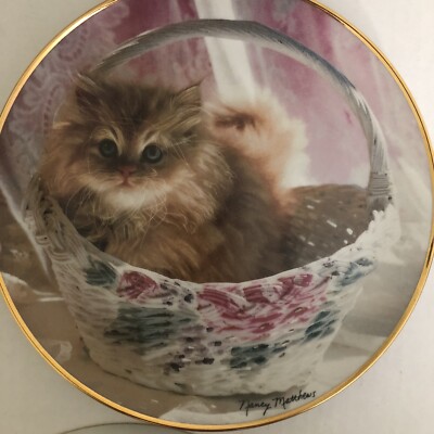 Franklin Mint   Bandle of Joy  by Nancy Matthews Cat Collectors Plate 